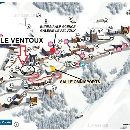 Le Ventoux - 3 Pieces 6/7 Pers. Plagne Centre - Le Ventoux - 203ve - Wifi, Pied Des Pistes Mae-9474 * Ла-Плань