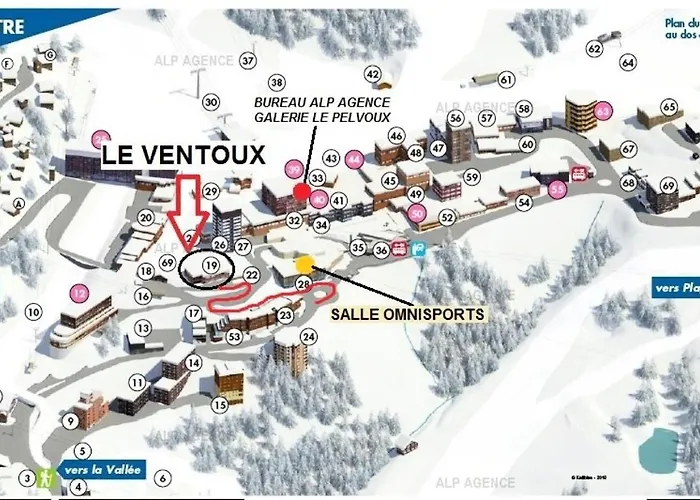 Le Ventoux - 3 Pieces 6/7 Pers. Plagne Centre - Le Ventoux - 203ve - Wifi, Pied Des Pistes Mae-9474 * La Plagne